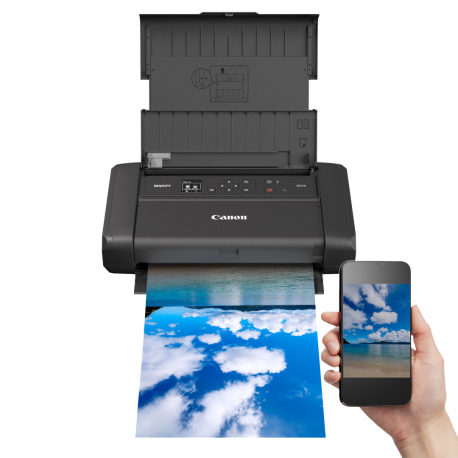 Canon MAXIFY BX110 - Printer - colour - ink-jet - A4 / Legal - 4800 x 1200 dpi - up to 9 ipm (mono)  /  up to 5.5 min / page (colour) - capacity: 50 sheets - USB-C, Wi-Fi(ac) - 11