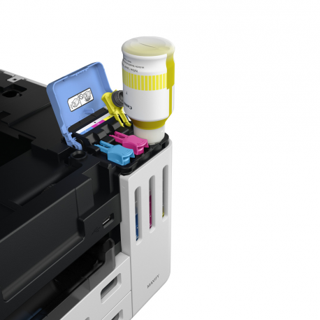 Canon MAXIFY GX7150 MegaTank - Multifunction printer - colour - ink-jet - CISS - Legal (216 x 356 mm), A4 (210 x 297 mm) (original) - A4 / Legal (media) - up to 24 ipm (printing) - 600 sheets - 33.6 Kbps - USB 2.0, Wi-Fi(n), LAN - 1