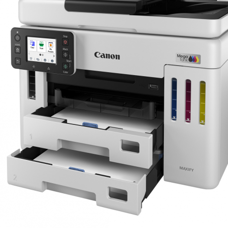 Canon MAXIFY GX7150 MegaTank - Multifunction printer - colour - ink-jet - CISS - Legal (216 x 356 mm), A4 (210 x 297 mm) (original) - A4 / Legal (media) - up to 24 ipm (printing) - 600 sheets - 33.6 Kbps - USB 2.0, Wi-Fi(n), LAN - 3