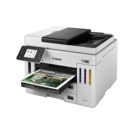 Canon MAXIFY GX7150 MegaTank - Multifunction printer - colour - ink-jet - CISS - Legal (216 x 356 mm), A4 (210 x 297 mm) (original) - A4 / Legal (media) - up to 24 ipm (printing) - 600 sheets - 33.6 Kbps - USB 2.0, Wi-Fi(n), LAN - 8