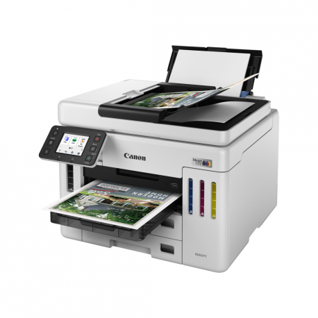 Canon MAXIFY GX7150 MegaTank - Multifunction printer - colour - ink-jet - CISS - Legal (216 x 356 mm), A4 (210 x 297 mm) (original) - A4 / Legal (media) - up to 24 ipm (printing) - 600 sheets - 33.6 Kbps - USB 2.0, Wi-Fi(n), LAN - 11