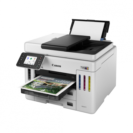 Canon MAXIFY GX7150 MegaTank - Multifunction printer - colour - ink-jet - CISS - Legal (216 x 356 mm), A4 (210 x 297 mm) (original) - A4 / Legal (media) - up to 24 ipm (printing) - 600 sheets - 33.6 Kbps - USB 2.0, Wi-Fi(n), LAN - 12