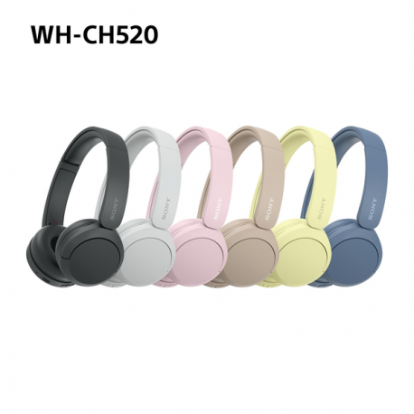 Sony WH-CH520 - Headphones with mic - on-ear - Bluetooth - wireless - pink - 8