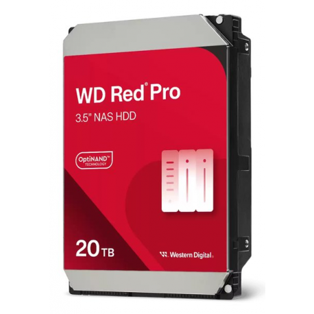 WD Red Pro WD202KFGX - Hard drive - Enterprise - 20 TB - internal - 3.5" - SATA 6Gb / s - 7200 rpm - buffer: 512 MB - 0