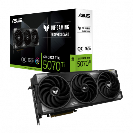 ASUS TUF Gaming GeForce RTX 5070 Ti 16GB - OC Edition - graphics card - GeForce RTX 5070 Ti - 16 GB GDDR7 - PCI Express 5.0 - 3 x DisplayPort, HDMI - 10