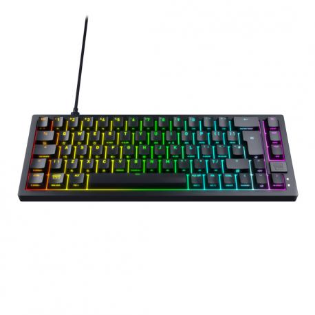 CHERRY XTRFY K5V2 - Keyboard - 65% - compact - backlit - QWERTY - US - key switch: CHERRY MX2A Red (hot-swappable) - black - 3
