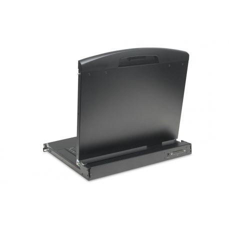 Digitus - KVM console with KVM switch - 16 ports - US - 19" - rack-mountable - 1920 x 1080 Full HD (1080p) @ 60 Hz - 1000:1 - RAL 9005, black - 1U - 6