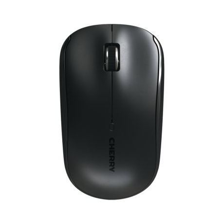 CHERRY MW 2200 - Mouse - ergonomic - right and left-handed - optical - 3 buttons - wireless - 2.4 GHz - USB wireless receiver - black - 0