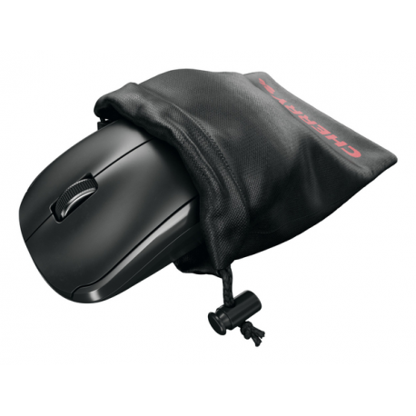 CHERRY MW 2200 - Mouse - ergonomic - right and left-handed - optical - 3 buttons - wireless - 2.4 GHz - USB wireless receiver - black - 7