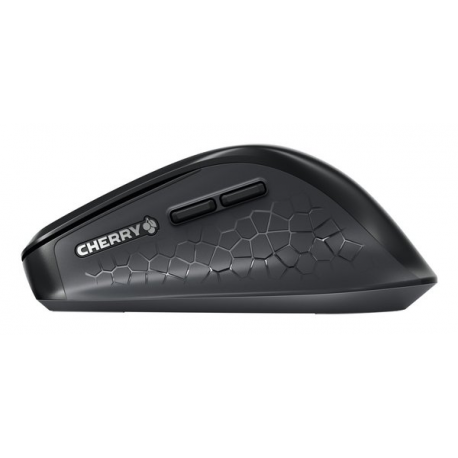 CHERRY STREAM MOUSE COMFORT - Mouse - ergonomic - right-handed - optical - 6 buttons - wireless - 2.4 GHz - USB wireless receiver - black - 2