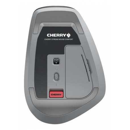 CHERRY STREAM MOUSE COMFORT - Mouse - ergonomic - right-handed - optical - 6 buttons - wireless - 2.4 GHz - USB wireless receiver - black - 3