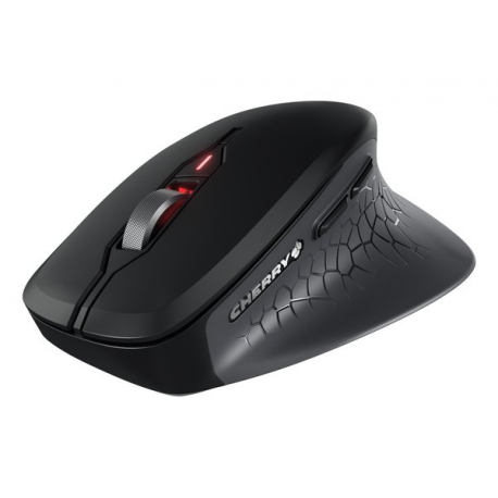 CHERRY STREAM MOUSE COMFORT - Mouse - ergonomic - right-handed - optical - 6 buttons - wireless - 2.4 GHz - USB wireless receiver - black - 7