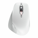 CHERRY STREAM MOUSE COMFORT - Mouse - ergonomic - right-handed - optical - 6 buttons - wireless - 2.4 GHz - USB wireless receiver - white / grey