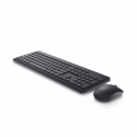 Dell Wireless Keyboard and Mouse KM3322W - Keyboard and mouse set - wireless - 2.4 GHz - QWERTY - International English - black - with 3 years Next Business Day Advanced Exchange Service