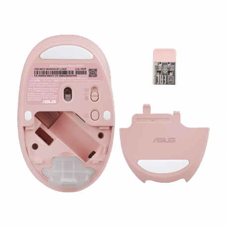 ASUS Fragrance MD101 - Mouse - optical - 4 buttons - wireless - Bluetooth, 2.4 GHz - rose clay - 3