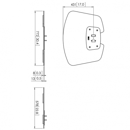 Vogel's Professional Connect-it PFF 7020 - Mounting component (floor plate) - for flat panel - black - 1