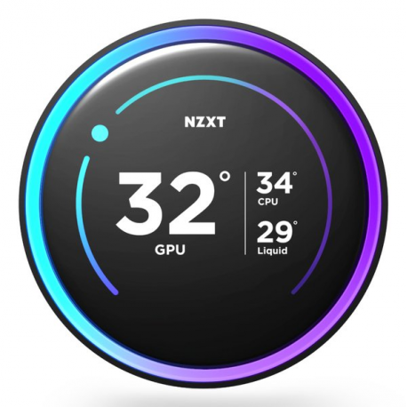 NZXT Kraken Elite 280 RGB - Processor liquid cooling system - with LCD display - (for: LGA1851, LGA1700, LGA1200, LGA115x Socket, AM5, AM4) - copper - 2 x 140 mm - matte black - 1