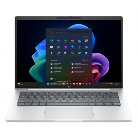 HP EliteBook 8 G1a Notebook Next Gen AI - 169-degree hinge design - AMD Ryzen AI 5 - 340 / up to 4.8 GHz - Win 11 Pro - Radeon 840M - 24 GB RAM - 512 GB SSD NVMe - 14" IPS 1920 x 1200 - Wi-Fi 7, Bluetooth - glacier silver - kbd: Pan Nordic - with HP Carbon Neutral Computing Services - To the Door with Usage Service for Notebooks - 0