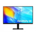 Samsung ViewFinity S8 S27D804EEU - S80D Series - LED monitor - 27" - 3840 x 2160 4K UHD (2160p) @ 60 Hz - IPS - 350 cd / m² - 1000:1 - HDR10 - 5 ms - HDMI, DisplayPort - black