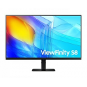 Samsung ViewFinity S8 S32D804EEU - S80D Series - LED monitor - 32" - 3840 x 2160 4K UHD (2160p) @ 60 Hz - VA - 350 cd / m² - 3000:1 - HDR10 - 5 ms - HDMI, DisplayPort - black