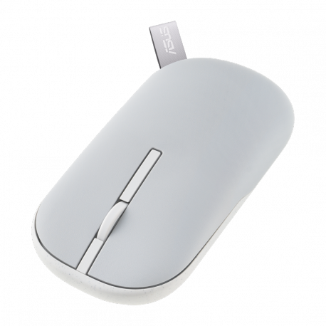 ASUS Marshmallow MD100 Lite - Mouse - right and left-handed - optical - 3 buttons - wireless - 2.4 GHz, Bluetooth 5.0 - USB wireless receiver - grey - 1