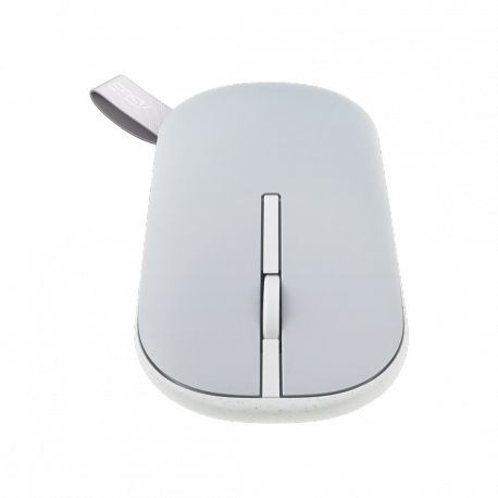 ASUS Marshmallow MD100 Lite - Mouse - right and left-handed - optical - 3 buttons - wireless - 2.4 GHz, Bluetooth 5.0 - USB wireless receiver - grey - 3