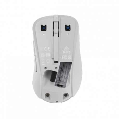 ASUS MD102 - Mouse - ergonomic - optical - 5 buttons - wireless - Bluetooth, 2.4 GHz - USB wireless receiver - white - 5