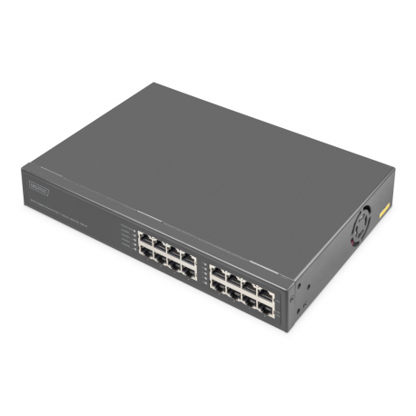 DIGITUS - PoE injector (rack-mountable / external) - 8-port Gigabit Ethernet, 802.3bt - AC 100-240 V - 250 Watt - output connectors: 8 - 1U - 0
