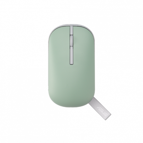 ASUS Marshmallow MD100 - Mouse - optical - 5 buttons - wireless - Bluetooth 5.0, 2.4 GHz - oat milk - 0