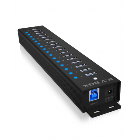 ICY BOX IB-HUB1717-U3 - Hub - 17 x USB 3.2 Gen 1 - desktop - 0