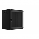 Lanberg - Rack cabinet - wall mountable - black, RAL 9004 - 12U - 19"
