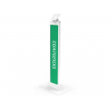 Compulocks BrandMe - Stand - for LCD display - brandable, with large base plate - white - screen size: up to 32" - floor-standing