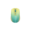 Canyon MW-44 - Mouse - rechargeable - optical - 8 buttons - wireless - 2.4 GHz, Bluetooth 5.0 - USB wireless receiver - blue, yellow - hanging box