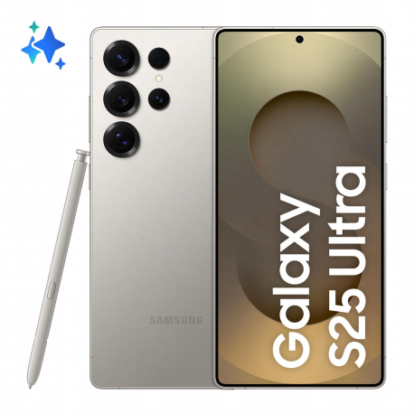 Samsung Galaxy S25 Ultra - 5G smartphone - dual-SIM - RAM 12 GB  /  Internal Memory 256 GB - OLED display - 6.9" - 3120 x 1440 pixels (120 Hz) - 4x rear cameras 200 MP, 50 MP, 50 MP, 10 MP - front camera 12 MP - titanium grey - 0