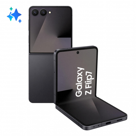 Samsung Galaxy Z Flip7 - 5G smartphone - dual-SIM - RAM 12 GB  /  Internal Memory 512 GB - OLED display - 6.9" - 2520 x 1080 pixels (120 Hz) - 2x rear cameras 50 MP, 12 MP - front camera 10 MP - jet black - 0