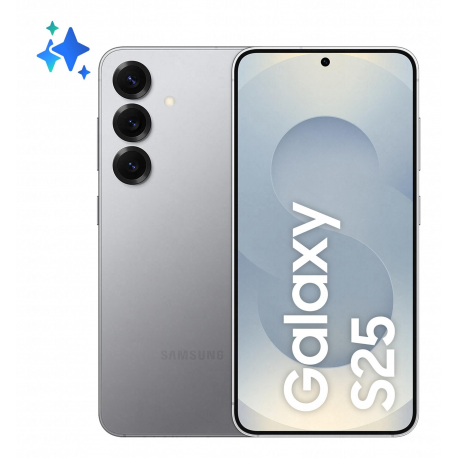 Samsung Galaxy S25 - 5G smartphone - dual-SIM - RAM 12 GB / Internal Memory 256 GB - OLED display - 6.2" - 2340 x 1080 pixels (120 Hz) - 3x rear cameras 50 MP, 12 MP, 10 MP - front camera 12 MP - silver shadow - 0