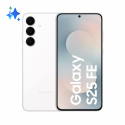 Samsung Galaxy S25 FE - 5G smartphone - dual-SIM - RAM 8 GB / Internal Memory 256 GB - OLED display - 6.7" - 2340 x 1080 pixels (120 Hz) - 3x rear cameras 50 MP, 12 MP, 8 MP - front camera 12 MP - white