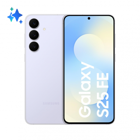 Samsung Galaxy S25 FE - 5G smartphone - dual-SIM - RAM 8 GB  /  Internal Memory 128 GB - OLED display - 6.7" - 2340 x 1080 pixels (120 Hz) - 3x rear cameras 50 MP, 12 MP, 8 MP - front camera 12 MP - icy blue - 0