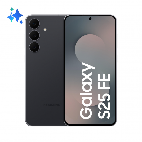 Samsung Galaxy S25 FE - 5G smartphone - dual-SIM - RAM 8 GB / Internal Memory 128 GB - OLED display - 6.7" - 2340 x 1080 pixels (120 Hz) - 3x rear cameras 50 MP, 12 MP, 8 MP - front camera 12 MP - jet black - 0