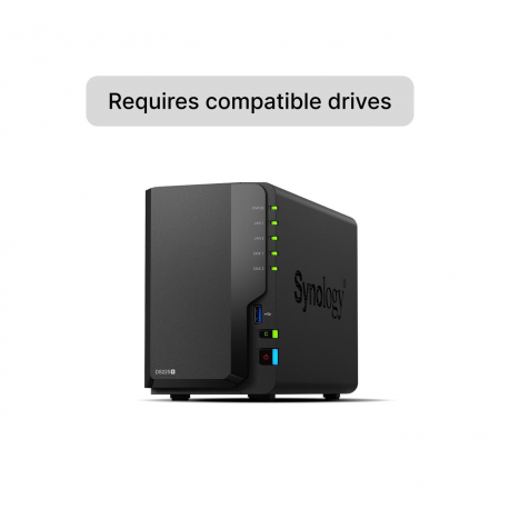 Synology Disk Station DS225+ - NAS server - SATA 6Gb/s - RAID 0, 1, JBOD - RAM 2 GB - Gigabit Ethernet / 2.5 Gigabit Ethernet - iSCSI support - 0