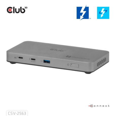 Club 3D - Docking station - Thunderbolt 5 - 180 Watt - 0