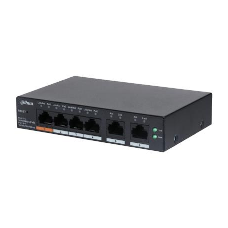 NET SWITCH 6PORT 10/100M 4POE/CS4006-4ET-60 DAHUA - 0