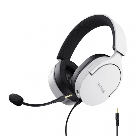 Trust GXT 489W FAYZO - Headset - full size - wired - 3.5 mm jack - white - 0