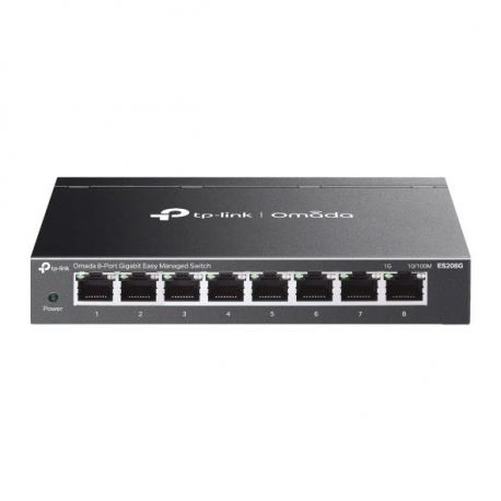TP-Link Omada ES208G V1 - Switch - Managed - 8 x 10 / 100 / 1000Base-T - desktop, wall-mountable - 0