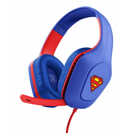 Trust GXT 415SM Zirox - Superman - headset - full size - wired - 3.5 mm jack - blue, red - 0