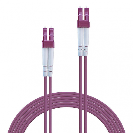 Lindy - Patch cable - LC multi-mode (M) to LC multi-mode (M) - 10 m - fibre optic - duplex - 50 / 125 micron - OM4 - halogen-free - purple - 0