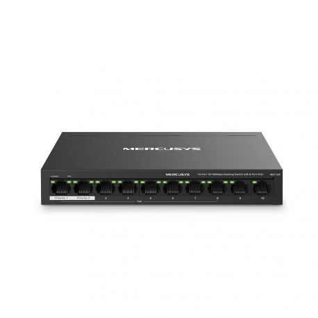 Mercusys MS110P V1 - Switch - 10 x 10 / 100 (8 PoE+) - desktop, wall-mountable - PoE+ (65 W) - 0