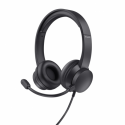 Trust HS-201 - Headset - on-ear - wired - USB-A - black