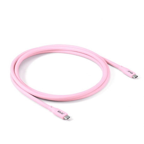 CABLE USB-C TO USB-C 2M/M/M PINK CAC-3002 CLUB3D - 0