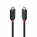 Lindy Black Line - USB cable - 24 pin USB-C (M) to 24 pin USB-C (M) - USB 2.0  /  USB 3.2  /  USB4 Gen 3x2  /  Thunderbolt 3 - 5 A - 50 cm - round, 4K60Hz (3840 x 2160) support, 8K60Hz (7680 x 4320) support, USB Power Delivery (240W) - black